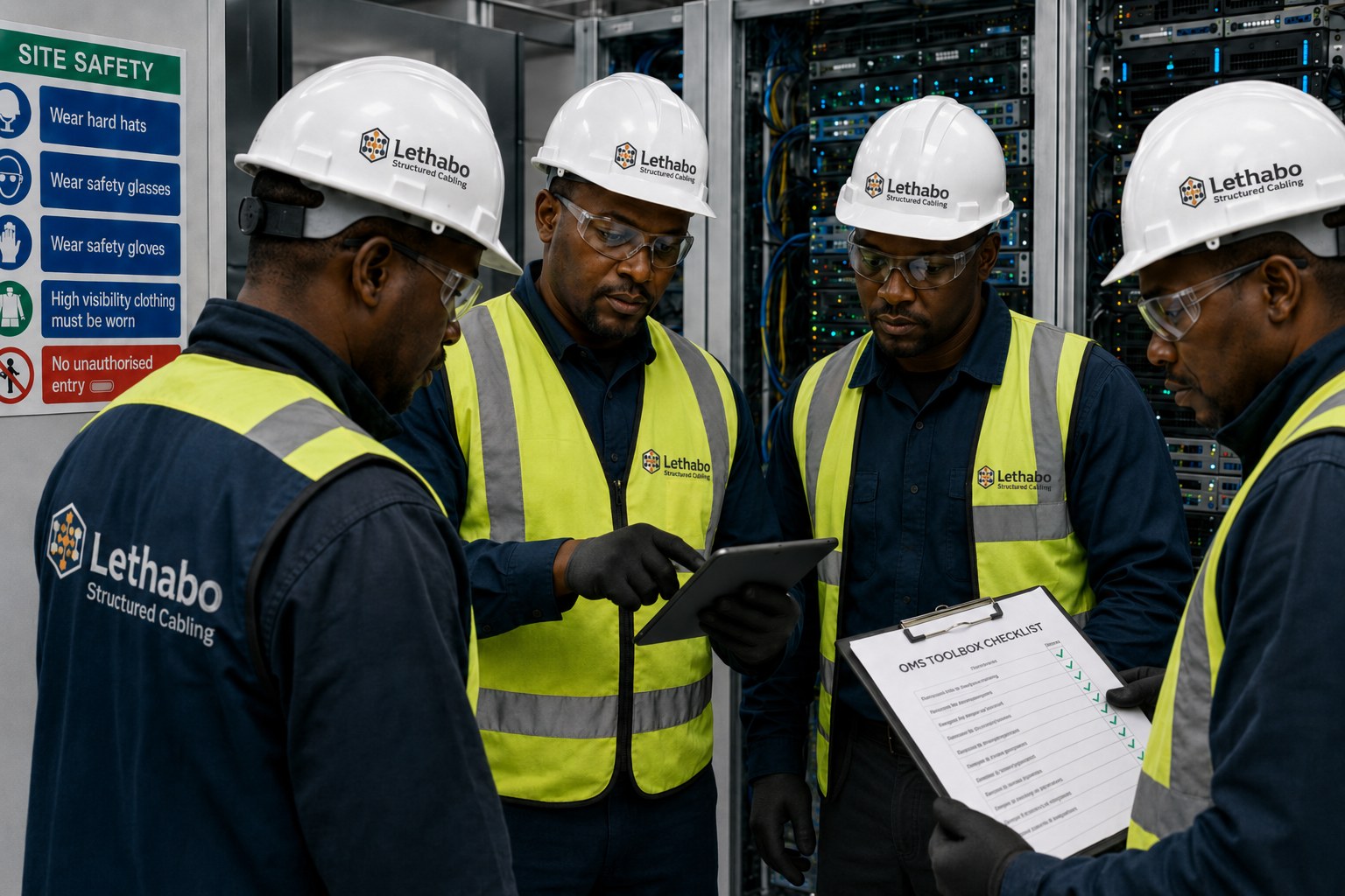 Lethabo Cabling QA and safety team